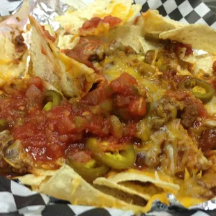 Nachos with house made chili minus the sour cream