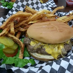 Excellent burger and fries