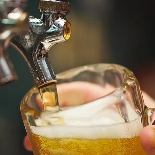 Whats better with a burger than cold beer.