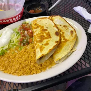 2 2 Chicken and Cheese Quesadillas Plate