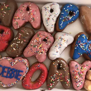 a box of assorted donuts
