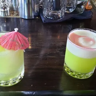 Mt Dew slushie, and something bright and cool looking