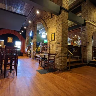 the interior of a pub