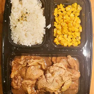 Chicken Adobo ($5.24 w/tax). I go chance &apos;em!