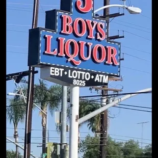 sign for 5 boys liquor