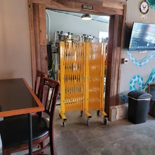 Entry to the brewery vessels