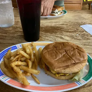 Hart burger and fries