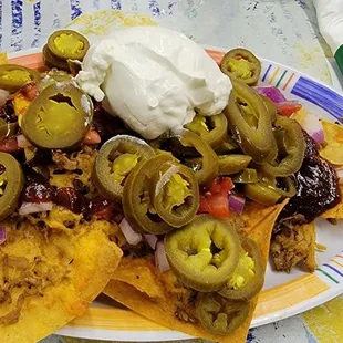 Pulled pork nachos