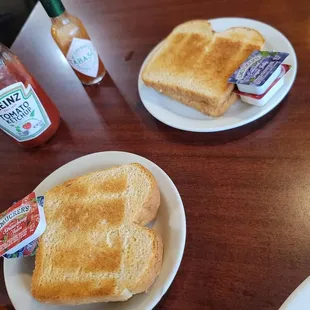 two slices of toast on a plate
