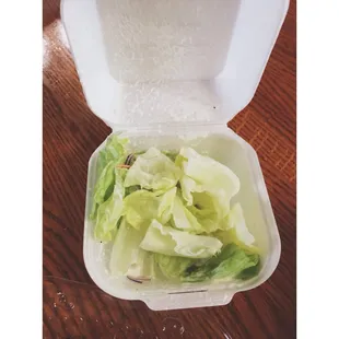 The salad.