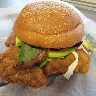 Cemita steak breaded