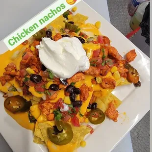 Chicken nachos.
