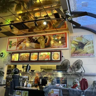 Kitchen, cashier.