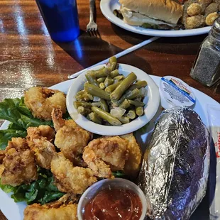 Fried shrimp dinner with the works.