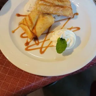 Carmel Deep fried Banana Cheesecake