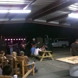 Live band playing out back