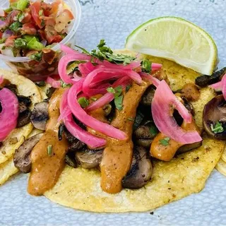 Roasted Poblano & Mushroom Tacos