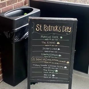 St. Patrick&apos;s Day MENU -- Saturday, 18 March 2023