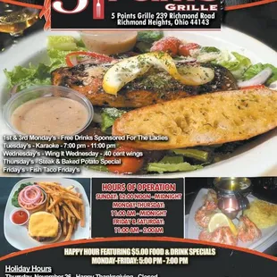 menu, grilled fish