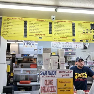 a man standing at the counter