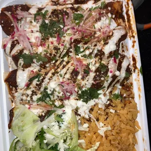 Chicken Mole Enchiladas