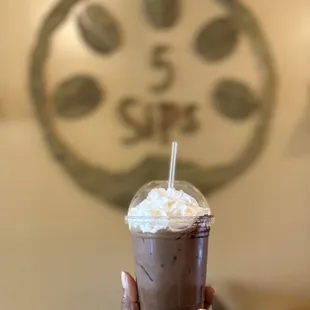 Iced Candy cane mocha (verrrrrry sweet! 12/10 sweet) sheeesh