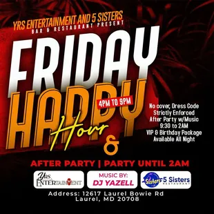 Friday Happy Hour &amp; After Party
