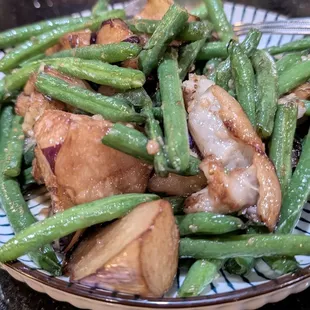 Roasted Garlic Eggplant &amp; String Beans