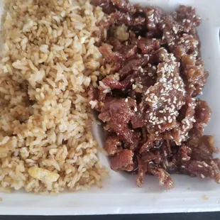 Sesame Beef Lunch
