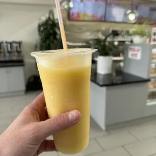 Pineapple Smoothie (0/10, would not get again). Tasted like sugar/water and wasn&apos;t blended well.