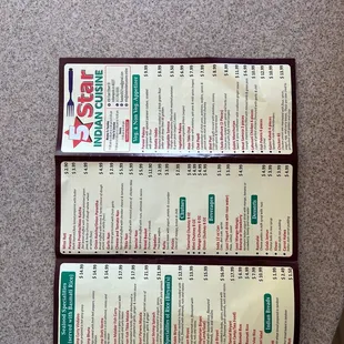 Carry out menu