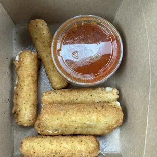 Thea are the bomb  mozzarella sticks &amp; Sauce