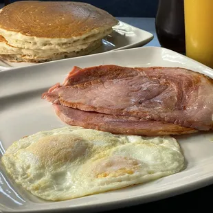 #3 Two eggs, pancakes and ham