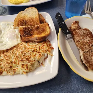 Steak and eggs