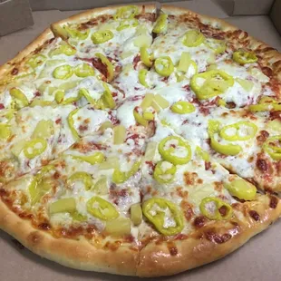 a pizza in a pizza box