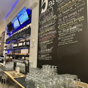 the bar and menu