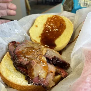 Nice Lunch sandwich... no frills.  Pickle spear or two chips would be nice.