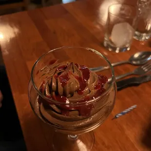 Raspberry chocolate soufflé