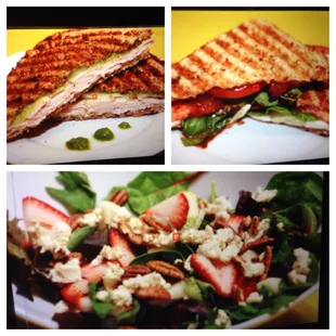 Turkey pesto. Strawberry field salad are amazing