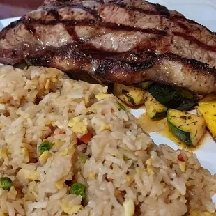 New York Steak  with  Fried  Rice