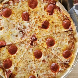 14 inch light on the pepperoni.