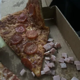 hot ass pizza, cold ass ham