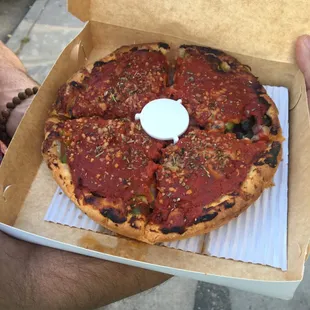 Personal Pizza.  Waited 40 minutes.  Delicious.