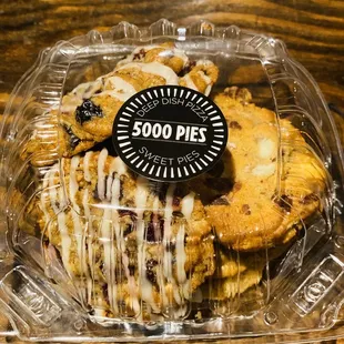 Oatmeal Cranberry, Chocolate Chip Cookie, Snickerdoodle--really loved the Snickerdoodle!