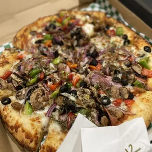 Regular loaded pizza but was soggy in the middle :(