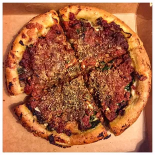 personal spinach deep dish ($10)