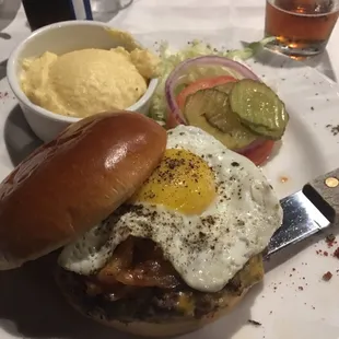 Burger with egg. Incredible.