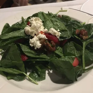 Strawberry spinach salad.