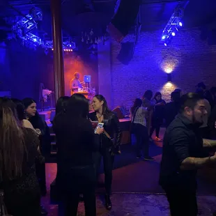 a group of people at a party