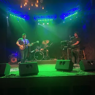 Colorful lights on the stage